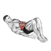 Ejercicio Toques alternos de talón para trabajar abdominales