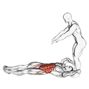 Ejercicio Elevación de piernas tumbado asistida con lanzamiento lateral para trabajar abdominales