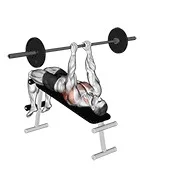 Ejercicio Con barra declinado flexionado brazo pullover para trabajar dorsales