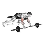Ejercicio Con barra tumbado curl predicador para trabajar bíceps