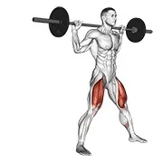 Ejercicio Con barra lateral sentadilla dividida v. 2 para trabajar cuádriceps