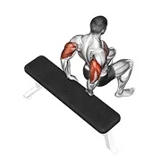 Ejercicio Banca fondos (rodillas flexionado) para trabajar tríceps