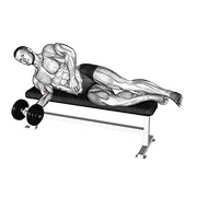 Ejercicio Con mancuerna tumbado pronation para trabajar antebrazos