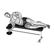 Ejercicio Con mancuerna tumbado supination para trabajar antebrazos