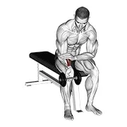Ejercicio Con mancuerna a un brazo curl de muñeca para trabajar antebrazos