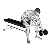 Ejercicio Con mancuerna sentado a un brazo rotate para trabajar antebrazos