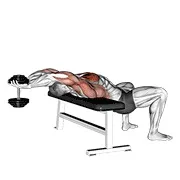 Ejercicio Con mancuerna recta brazo pullover para trabajar pectorales