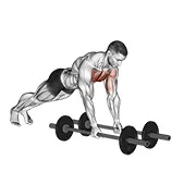 Ejercicio Suelo aperturas (con con barra) para trabajar pectorales