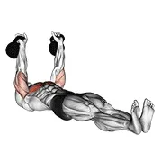 Ejercicio Con kettlebell alternando press en suelo para trabajar pectorales