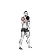 Ejercicio Con kettlebell arnold press para trabajar deltoides