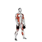 Ejercicio Con kettlebell doble arrancada para trabajar deltoides