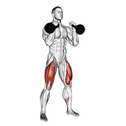 Ejercicio Con kettlebell sentadilla frontal para trabajar glúteos