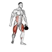 Ejercicio Con kettlebell zancada pass through para trabajar glúteos