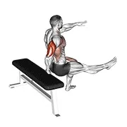 Ejercicio A un brazo fondos para trabajar tríceps