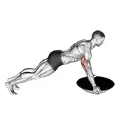 Ejercicio Flexión de brazos (con Bosu) para trabajar pectorales