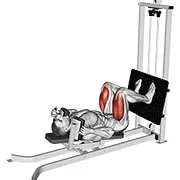 Ejercicio Con trineo tumbado sentadilla para trabajar glúteos