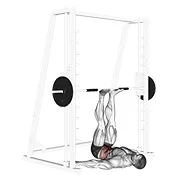 Ejercicio En máquina Smith elevación de cadera para trabajar abdominales