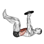 Ejercicio Con peso adicional crunch abdominal para trabajar abdominales