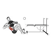 Ejercicio Con peso adicional giro ruso para trabajar abdominales