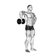 Ejercicio Con mancuerna upright hombro externo rotación para trabajar deltoides