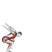Ejercicio Hacia adelante salto para trabajar cuádriceps