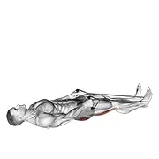 Ejercicio Reclining big dedo del pie postura con en cuerda para trabajar isquiotibiales