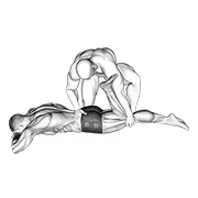 Ejercicio Asistido boca abajo rectus femoris estiramiento para trabajar abdominales