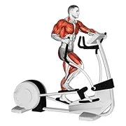 Ejercicio Caminata elliptical cruzado trainer para trabajar sistema cardiovascular