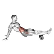 Ejercicio Con rodillo crunch abdominal inverso para trabajar abdominales