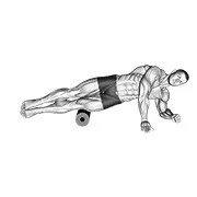Ejercicio Con rodillo lateral dorsal estiramiento para trabajar dorsales