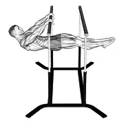 Ejercicio Frontal en palanca para trabajar abdominales